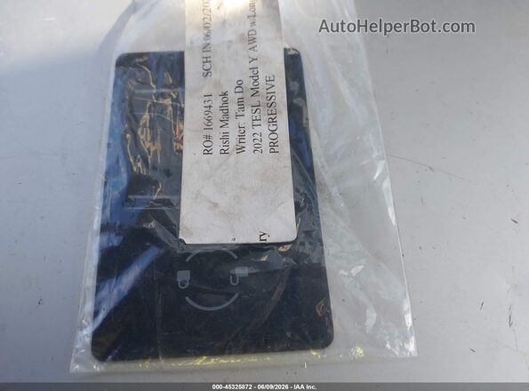 7SAYGDEE5NF536223 2022 TESLA MODEL Y Black უკანა ხედი