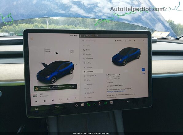 7SAYGDEE5PA199293 2023 TESLA MODEL Y Синий 