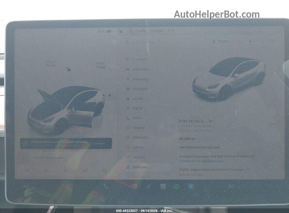 7SAYGDEE5PF607665 2023 TESLA MODEL Y White 