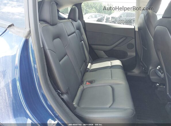 7SAYGDEE5PF692281 2023 TESLA MODEL Y Blue Widok naklejki z numerem VIN