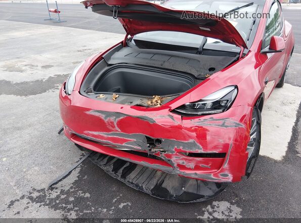 7SAYGDEE5PF757727 2023 TESLA MODEL Y Red Front view