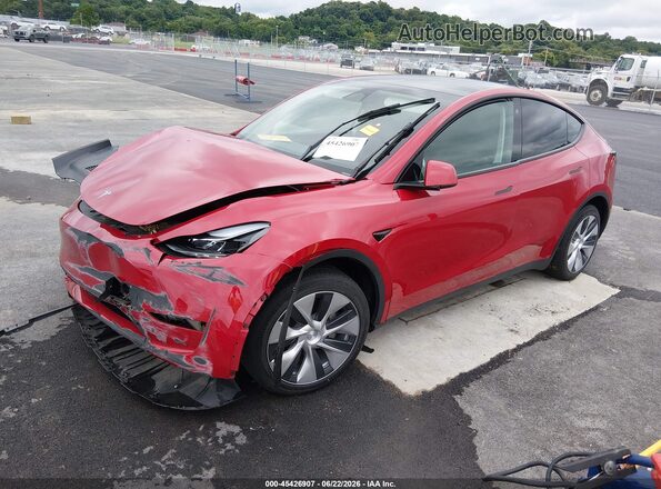 7SAYGDEE5PF757727 2023 TESLA MODEL Y Red Front left