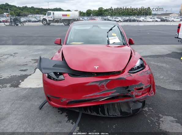 7SAYGDEE5PF757727 2023 TESLA MODEL Y Red Dashboard view