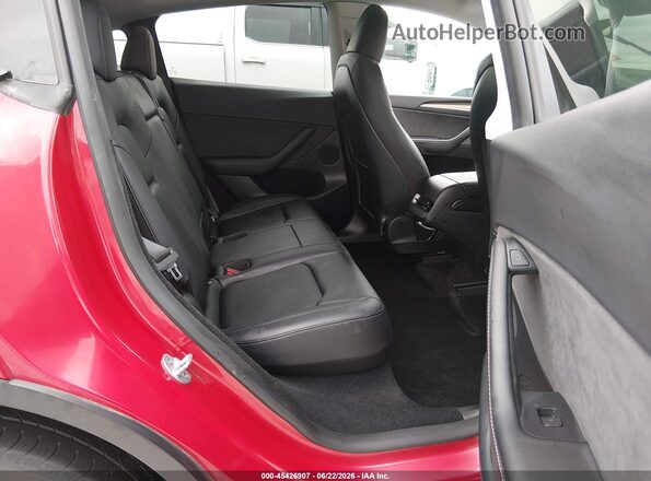 7SAYGDEE5PF757727 2023 TESLA MODEL Y Red VIN sticker view