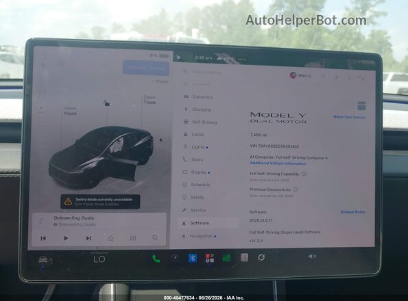 7SAYGDEE5TA581432 2026 TESLA MODEL Y Black 