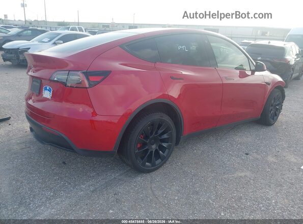 7SAYGDEE6NF395792 2022 TESLA MODEL Y Красный Задняя правая четверть