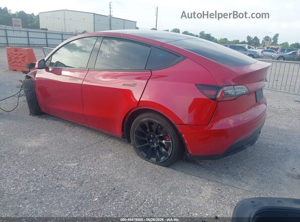 7SAYGDEE6NF395792 2022 TESLA MODEL Y Красный Задняя левая четверть