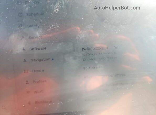 7SAYGDEE6NF401994 2022 TESLA MODEL Синий Вид щитка приборов