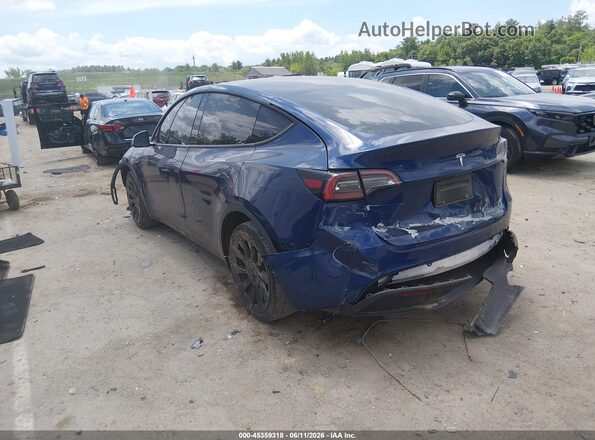 7SAYGDEE6NF481037 2022 TESLA MODEL Y Blue Rear left