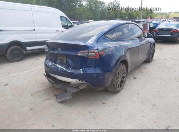 7SAYGDEE6NF481037 2022 TESLA MODEL Y Blue Rear right