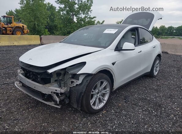 7SAYGDEE6NF532651 2022 TESLA MODEL Y White Vista tres cuartos delantera izquierda