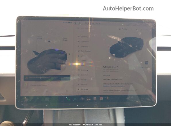 7SAYGDEE6PA171700 2023 TESLA MODEL Y Black Vista de los asientos traseros