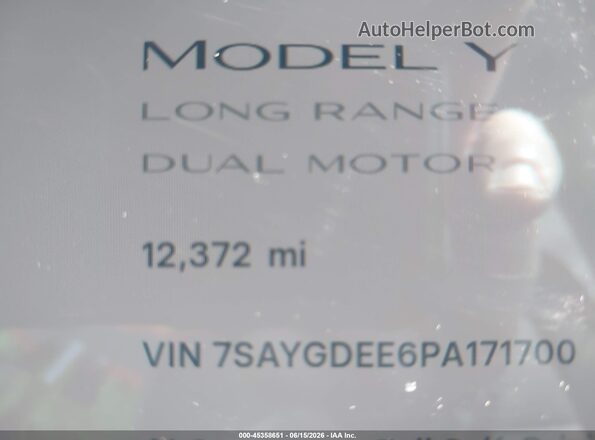 7SAYGDEE6PA171700 2023 TESLA MODEL Y Black 