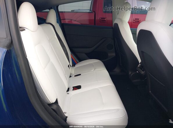 7SAYGDEE6PF604595 2023 TESLA MODEL Y Blue Widok naklejki z numerem VIN