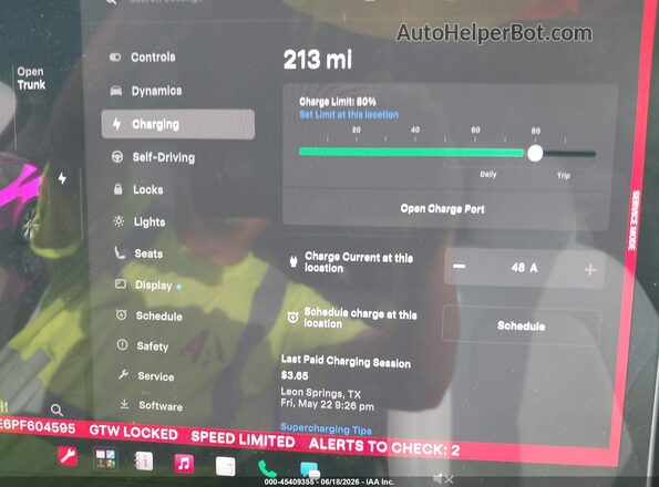 7SAYGDEE6PF604595 2023 TESLA MODEL Y Blue 
