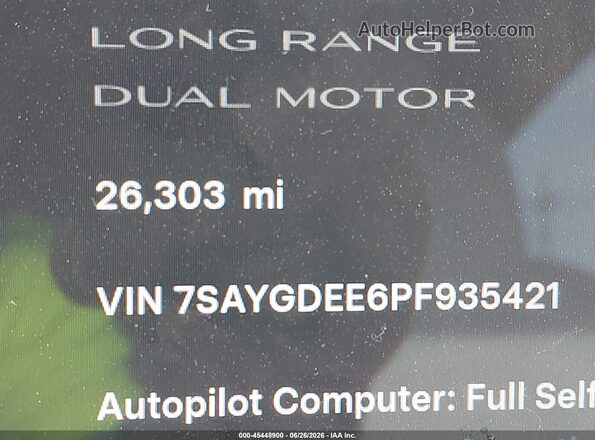 7SAYGDEE6PF935421 2023 TESLA MODEL Y White სალონის 360-გრადუსიანი ხედი