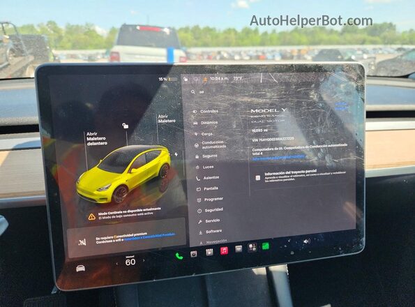 7SAYGDEE6RA227220 2024 TESLA MODEL Black ხელსაწყოთა პანელის ხედი