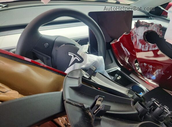 7SAYGDEE6RF150805 2024 TESLA MODEL Red Dashboard view