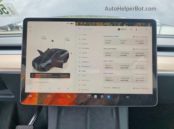7SAYGDEE6SA361344 2025 TESLA MODEL Gray Вид щитка приладів