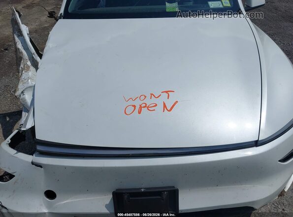 7SAYGDEE6TA385466 2026 TESLA MODEL Y White Հետևի տեսք