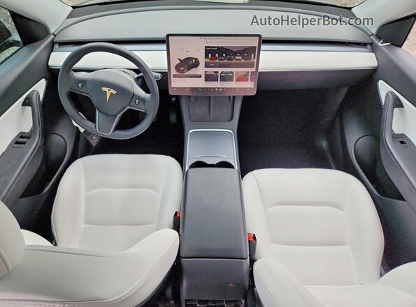 7SAYGDEE7NF393839 2022 TESLA MODEL Black Dashboard view