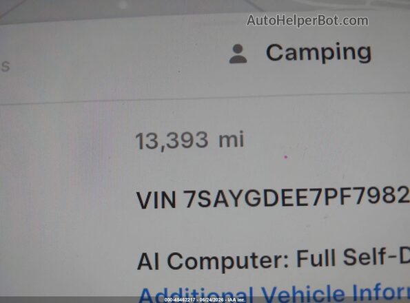 7SAYGDEE7PF798294 2023 TESLA MODEL Y Red 