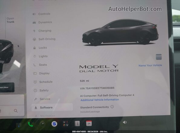 7SAYGDEE7TA635085 2026 TESLA MODEL Y Gray Vista de los asientos traseros