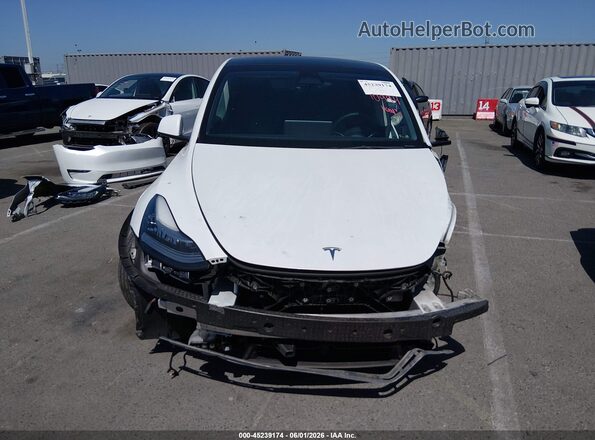 7SAYGDEE8PA025301 2023 TESLA MODEL Y White Widok zestawu wskaźników