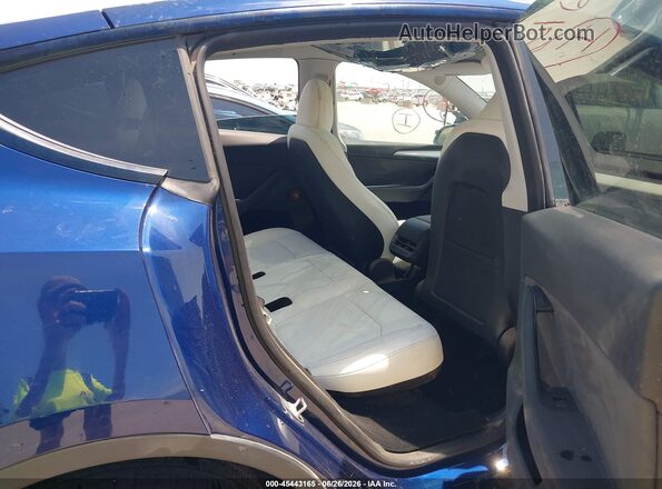 7SAYGDEE8PA077463 2023 TESLA MODEL Y Blue Widok naklejki z numerem VIN