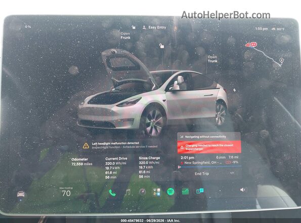 7SAYGDEE8PF697202 2023 TESLA MODEL Y White Vista de los asientos traseros