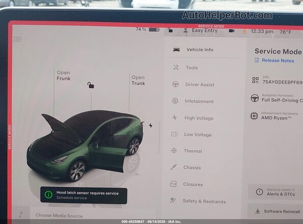 7SAYGDEE8PF699340 2023 TESLA MODEL Y Серый 