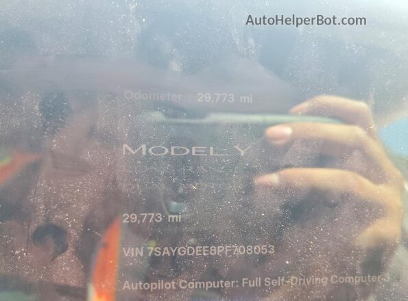 7SAYGDEE8PF708053 2023 TESLA MODEL Red Вид щитка приладів