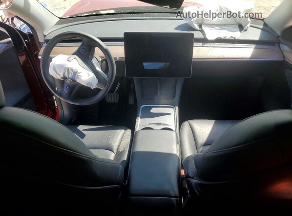 7SAYGDEE8PF708053 2023 TESLA MODEL Red Вид панелі приладів