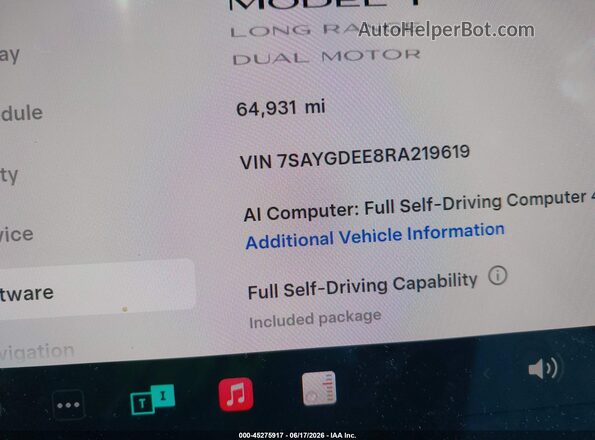 7SAYGDEE8RA219619 2024 TESLA MODEL Y Black Հետևի նստատեղերի տեսք
