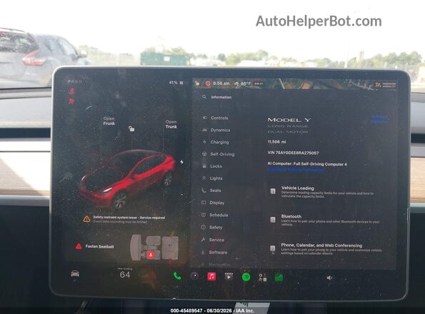7SAYGDEE8RA275057 2024 TESLA MODEL Y Red 