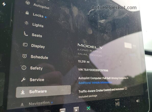 7SAYGDEE8SF297696 2025 TESLA MODEL Black Widok zestawu wskaźników