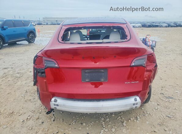 7SAYGDEE9PA099620 2023 TESLA MODEL Red Հետևի տեսք