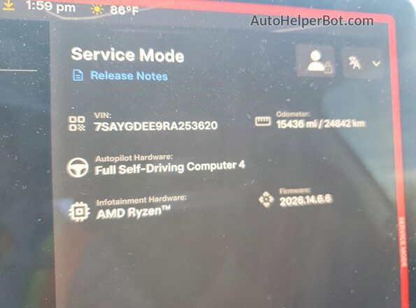 7SAYGDEE9RA253620 2024 TESLA MODEL Gray Widok zestawu wskaźników
