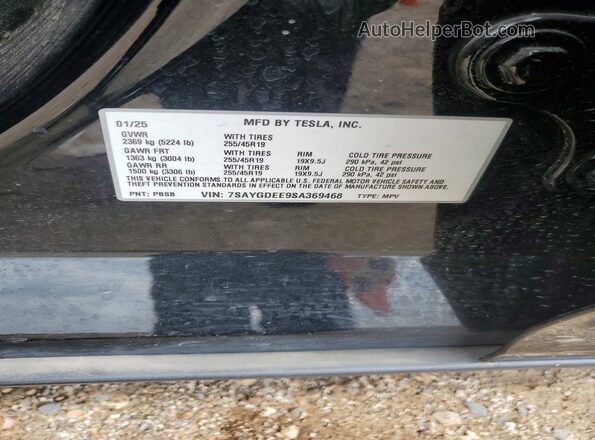 7SAYGDEE9SA369468 2025 TESLA MODEL Black 