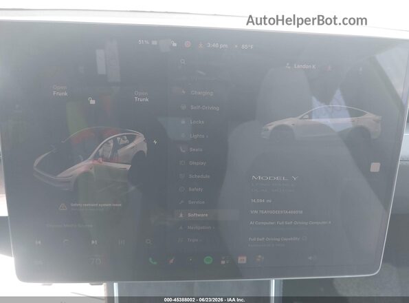 7SAYGDEE9TA468518 2026 TESLA MODEL Y White 
