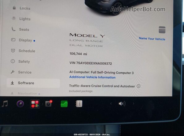 7SAYGDEEXNA009372 2022 TESLA MODEL Y Gray 