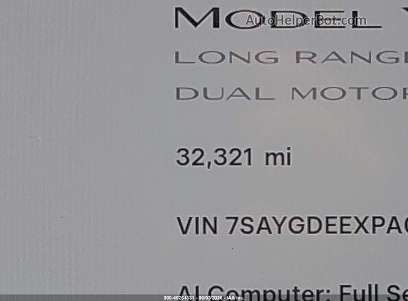7SAYGDEEXPA069476 2023 TESLA MODEL Y White 
