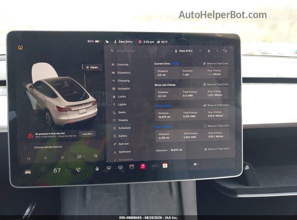 7SAYGDEEXPA098525 2023 TESLA MODEL Y White 