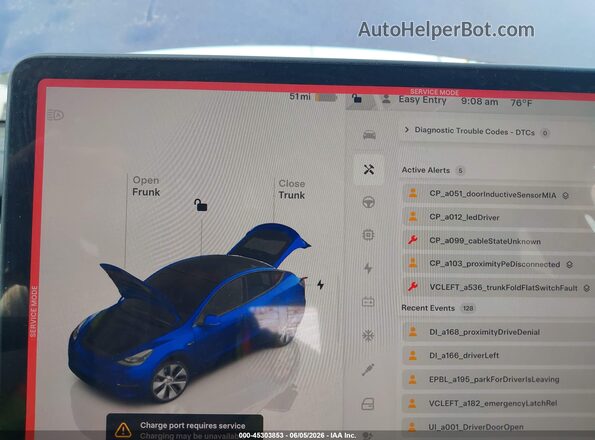 7SAYGDEEXPF702271 2023 TESLA MODEL Y Dark Blue 