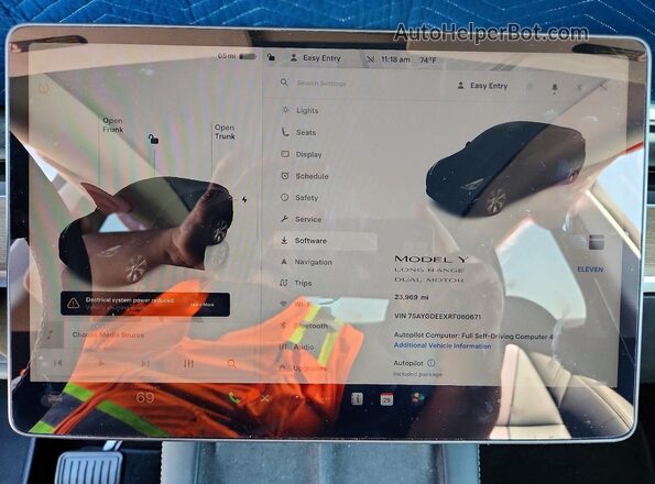 7SAYGDEEXRF060671 2024 TESLA MODEL Черный Вид щитка приборов