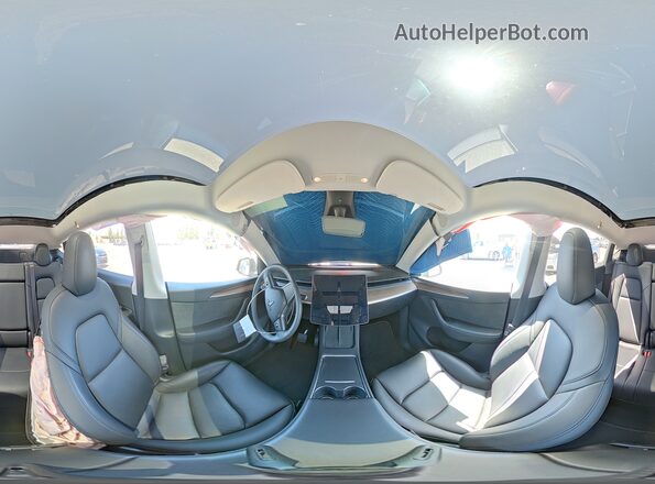 7SAYGDEEXRF060671 2024 TESLA MODEL Черный Панорамный вид салона 360°
