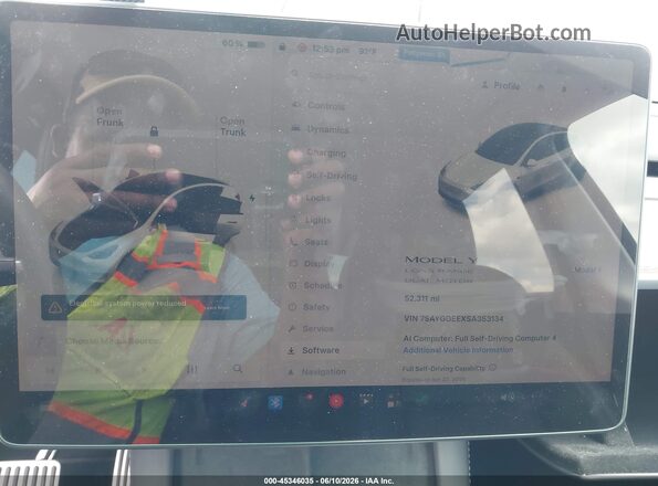 7SAYGDEEXSA353134 2025 TESLA MODEL Y Белый 