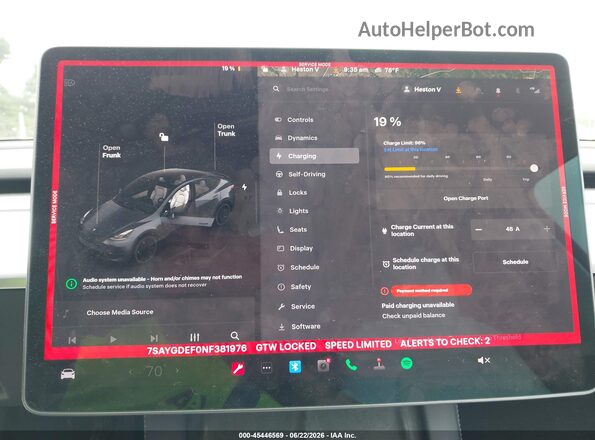 7SAYGDEF0NF381976 2022 TESLA MODEL Y Gray 