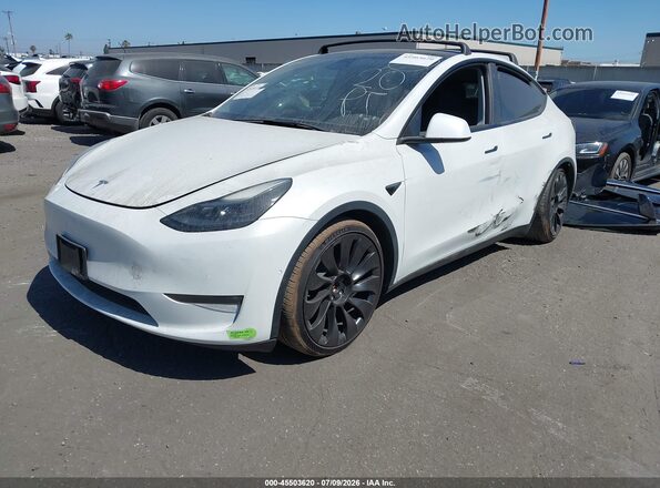 7SAYGDEF0NF555464 2022 TESLA MODEL Y White Przód lewy