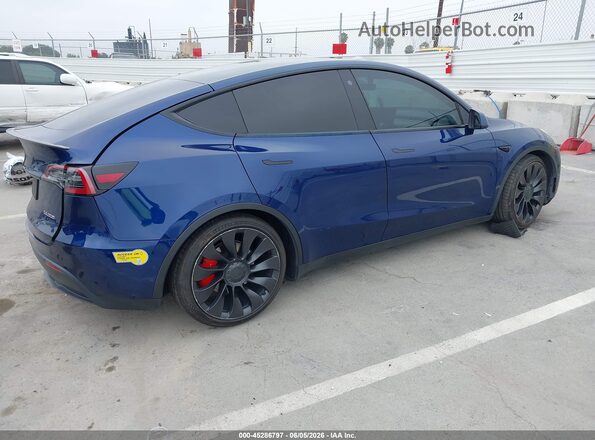 7SAYGDEF1NF378133 2022 TESLA MODEL Y Синий Задняя правая четверть